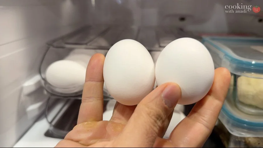 taking eggs out of the fridge