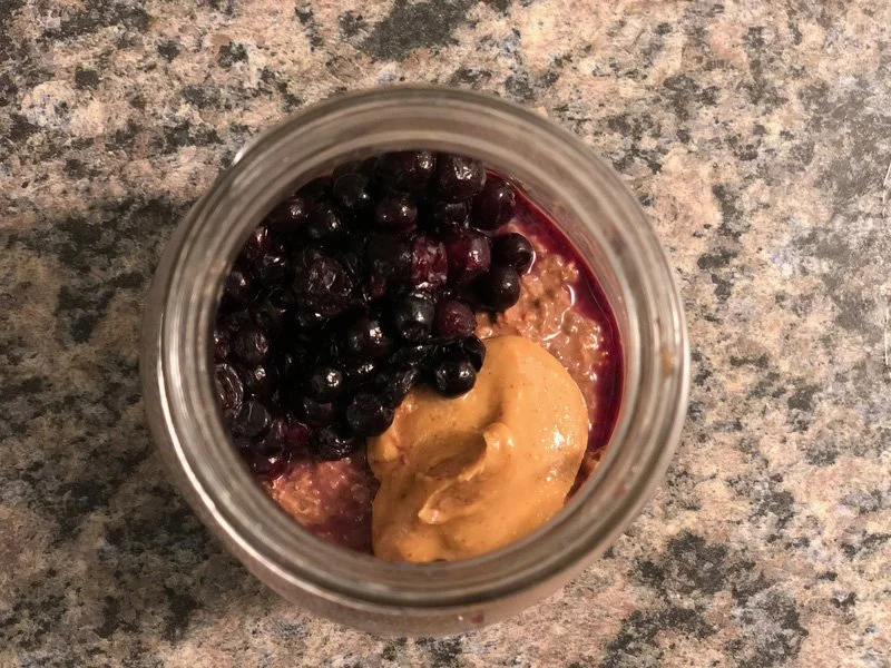 topping chocolate peanut butter overnight oats