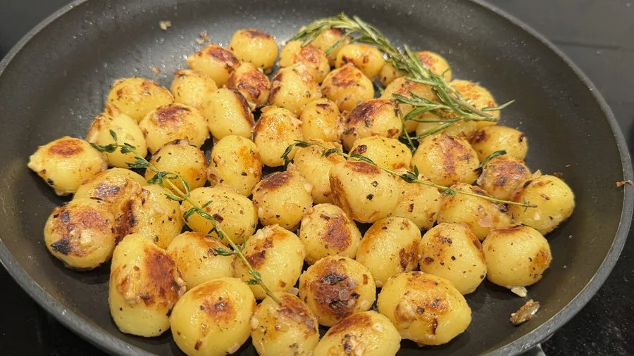 garlic herb baby potatoes