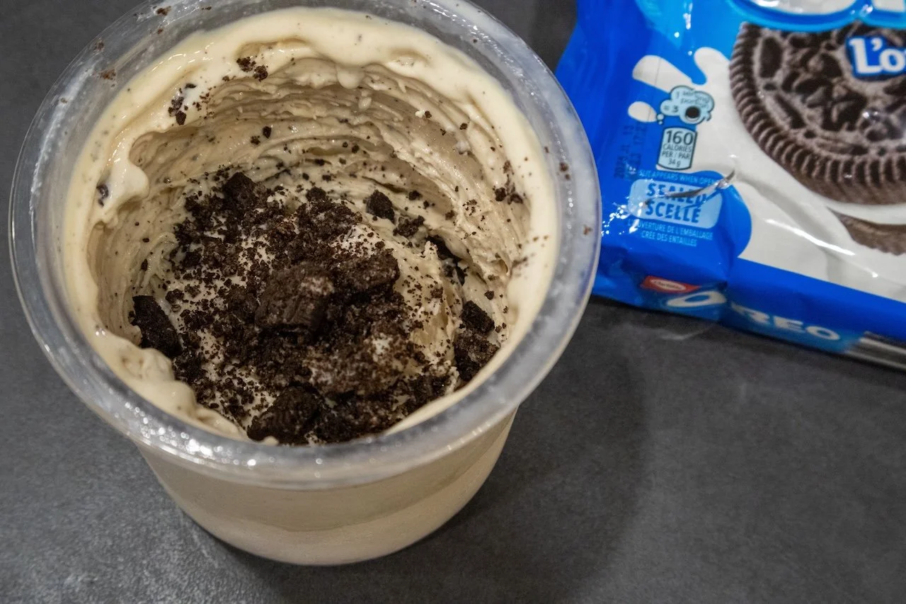High Protein Oreo McFlurry in the Ninja Creami