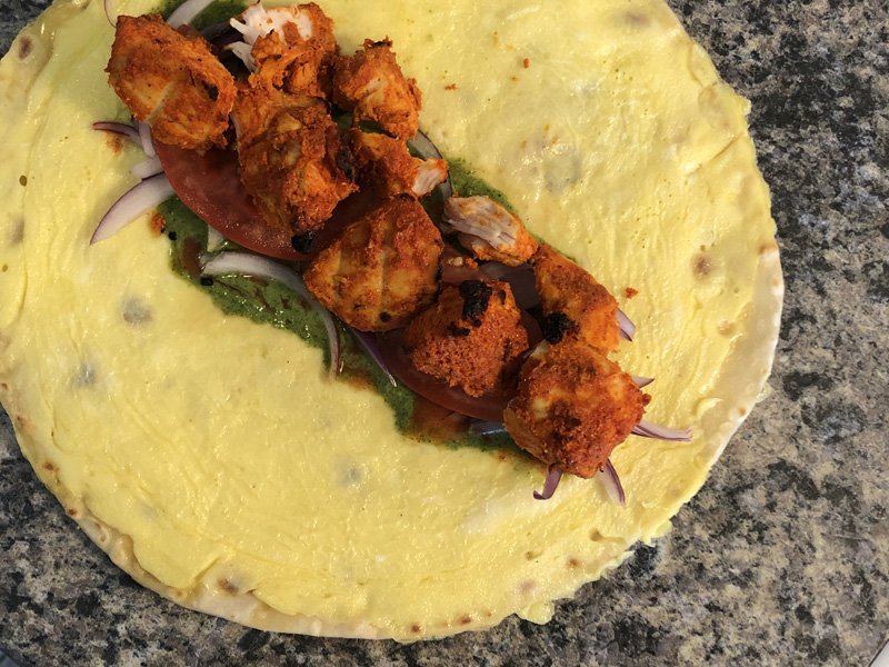 Chicken Kathi Roll | Chicken Tikka Paratha Roll Recipe