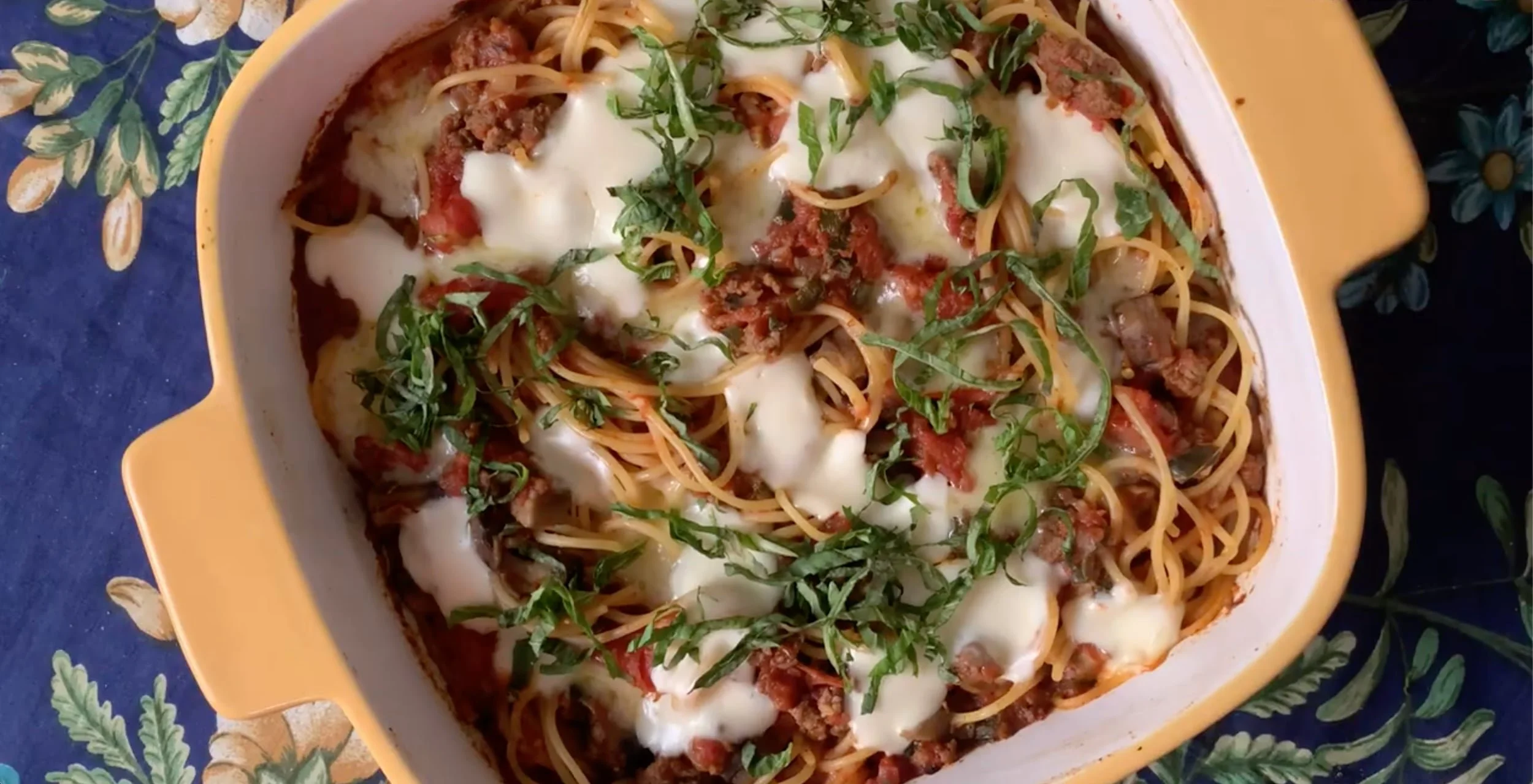 Ultimate Cheesy Baked Spaghetti with Meat Sauce