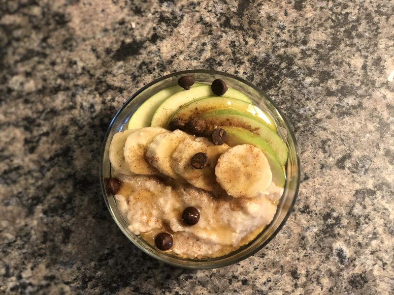 Easy Apple Banana Chocolate Chip Oatmeal Recipe