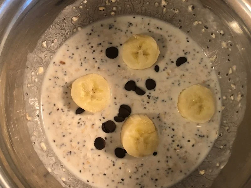 adding bananas