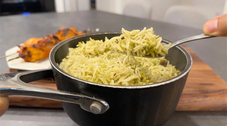 cilantro mint pulao