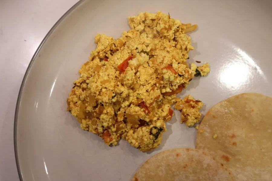 paneer bhurji closeup