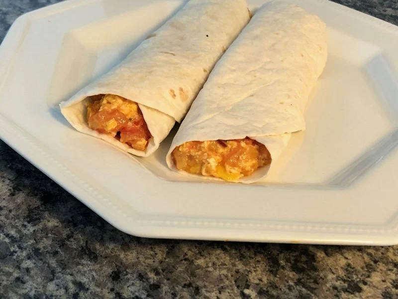 prepared egg bhurji wraps