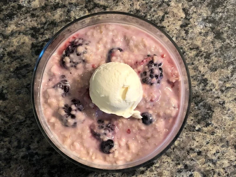 adding cream cheese to oatmeal