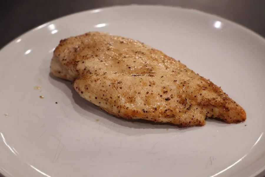 juicy air fried chicken breast photo