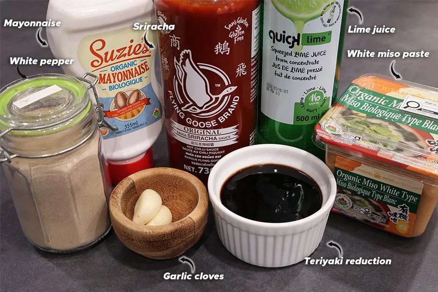 ingredients for umami sauce