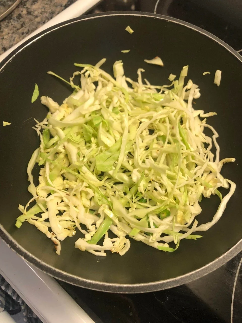 cabbage in a pan