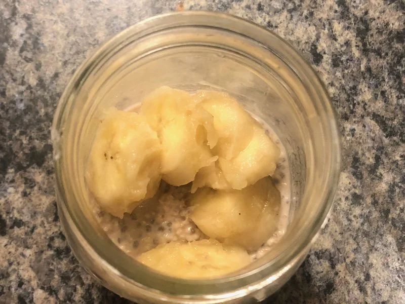 adding additional bananas on top