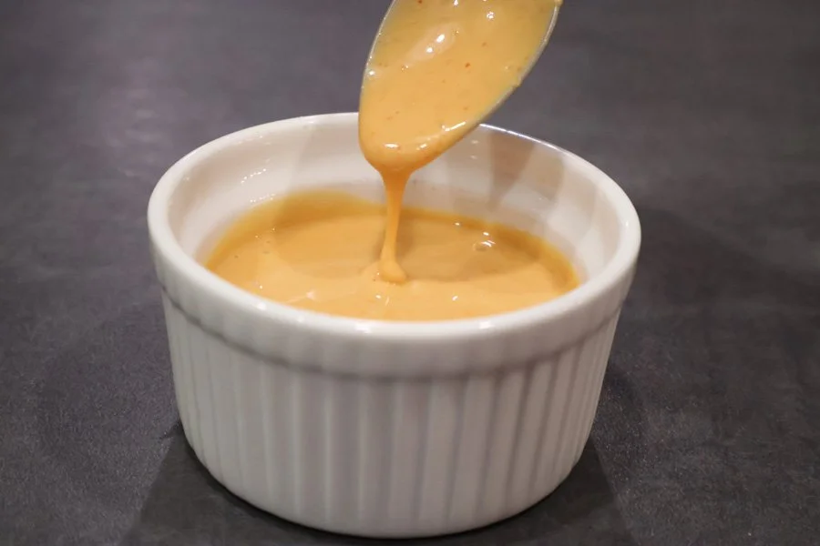 spoonful of spicy umami sauce