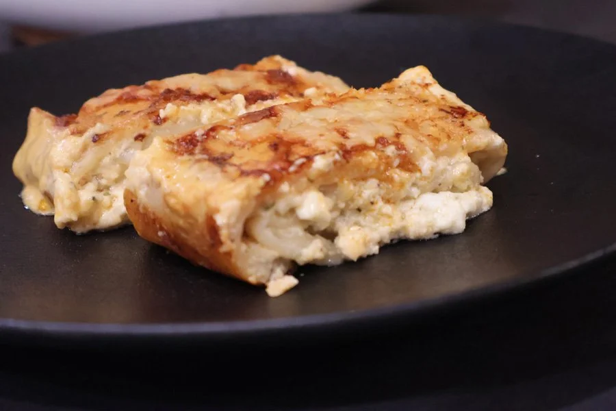 photo of strukli slices on a plate