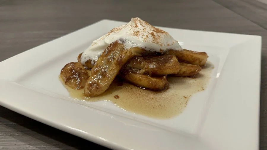 apple spiced caramelized bananas