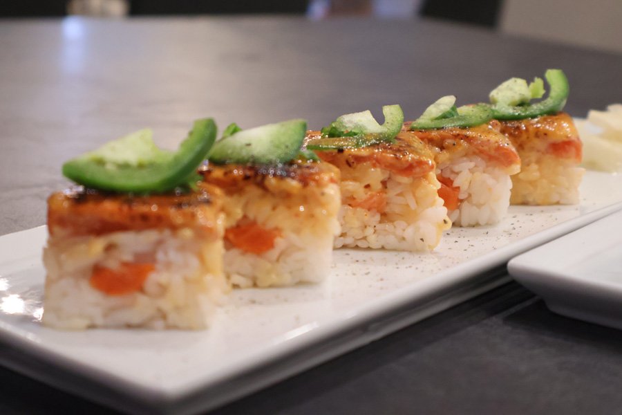 osaka style pressed sushi photo