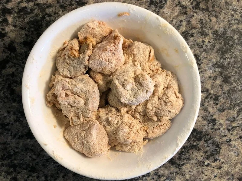 marinating chicken and shrimp