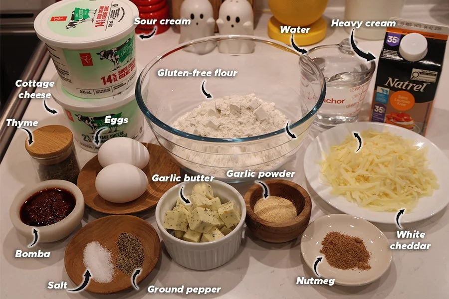 ingredients for gluten-free strukli