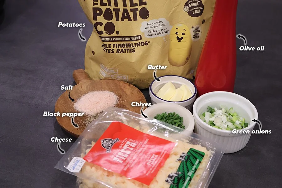 ingredients for air fryer smashed potatoes
