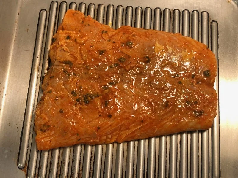 grilling salmon