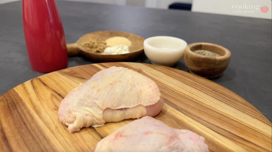 chicken thighs with ingredients