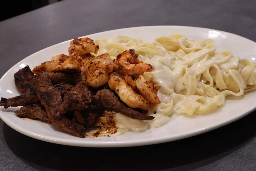 cajun surf and turf alfredo
