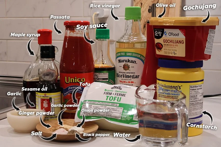 ingredients for air fryer tofu