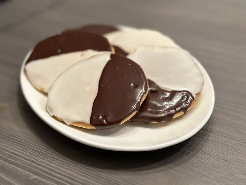 huge nyc black and white cookies