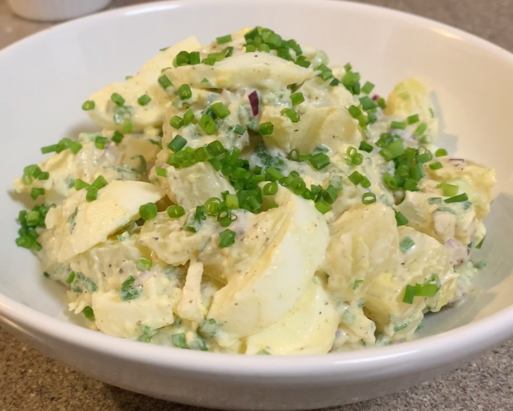 Super Easy Potato Salad Recipe | Potato Salad with Mayo, Sour Cream and