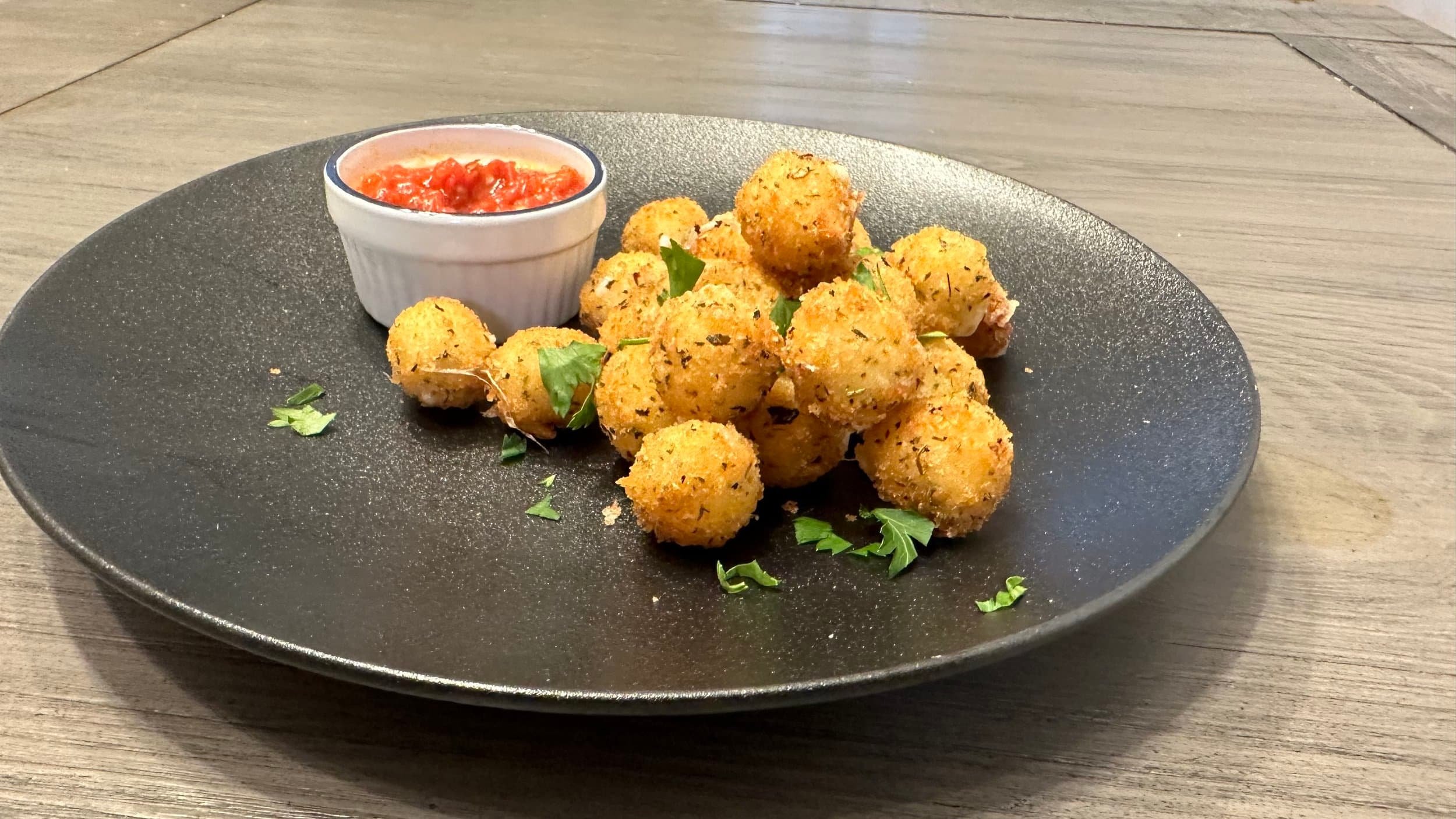 fried mini mozzarella balls