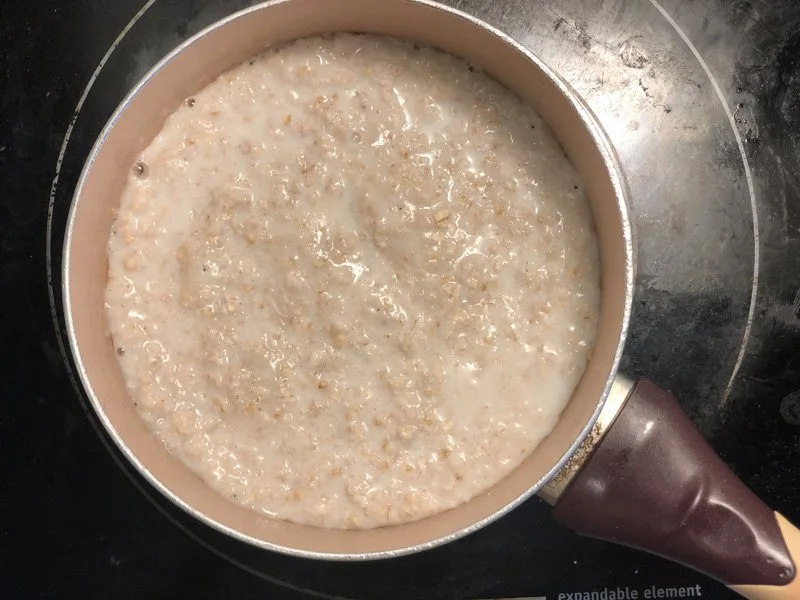 milk coming up to a simmer