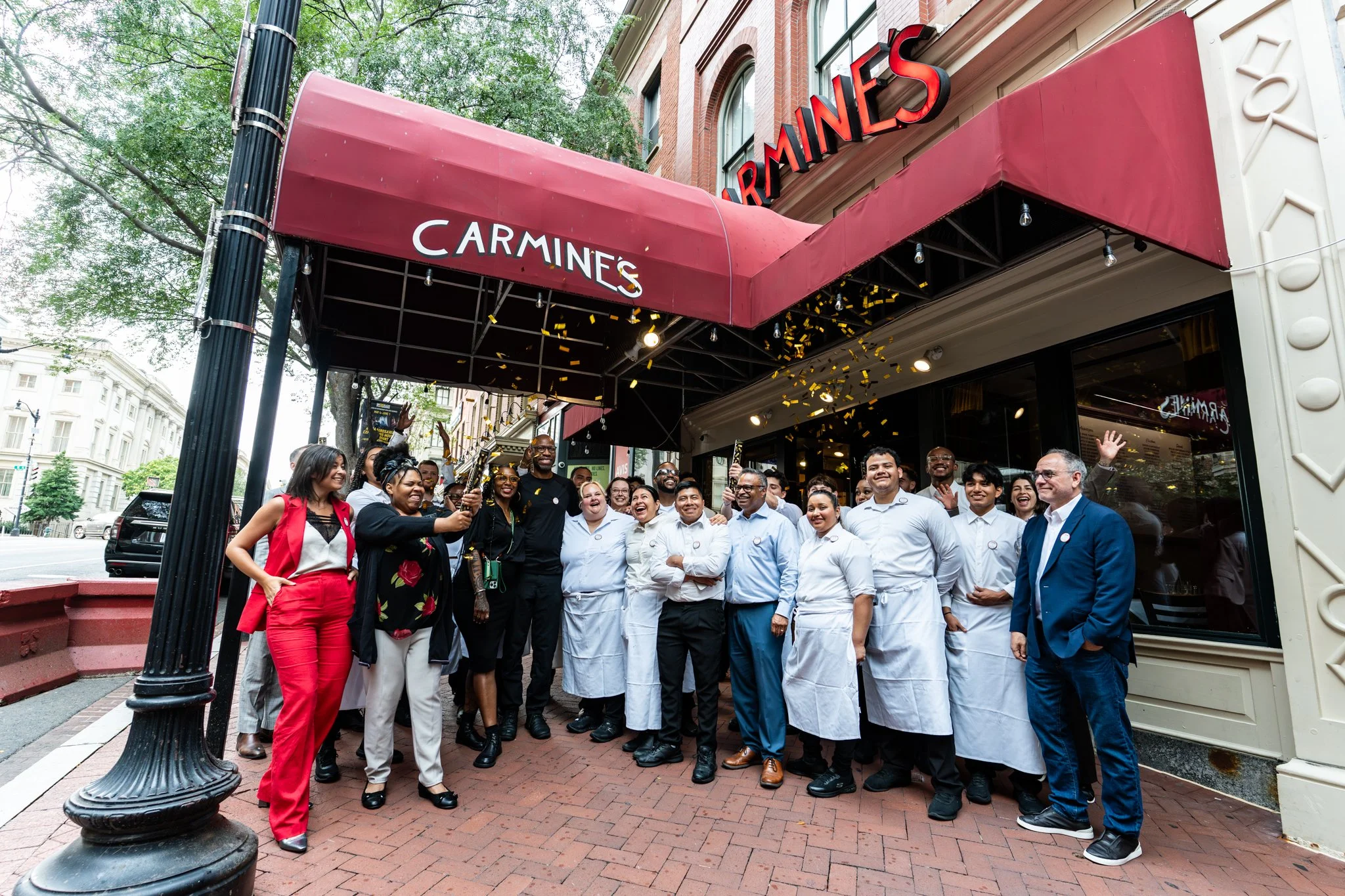 Carmine’s Washington, D.C. anniversary gathering outside the restaurant