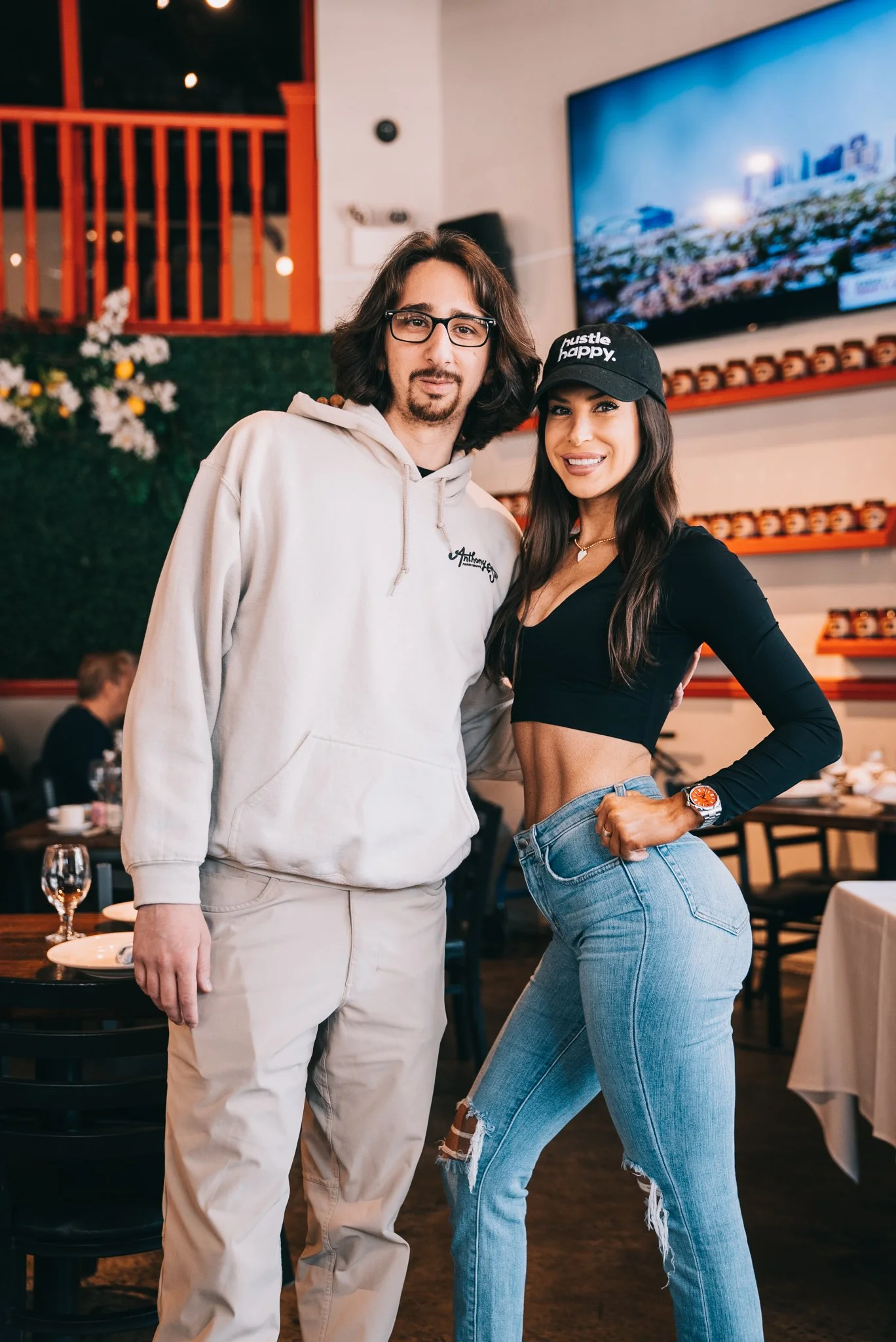 Two guests photographed inside Patrizia’s