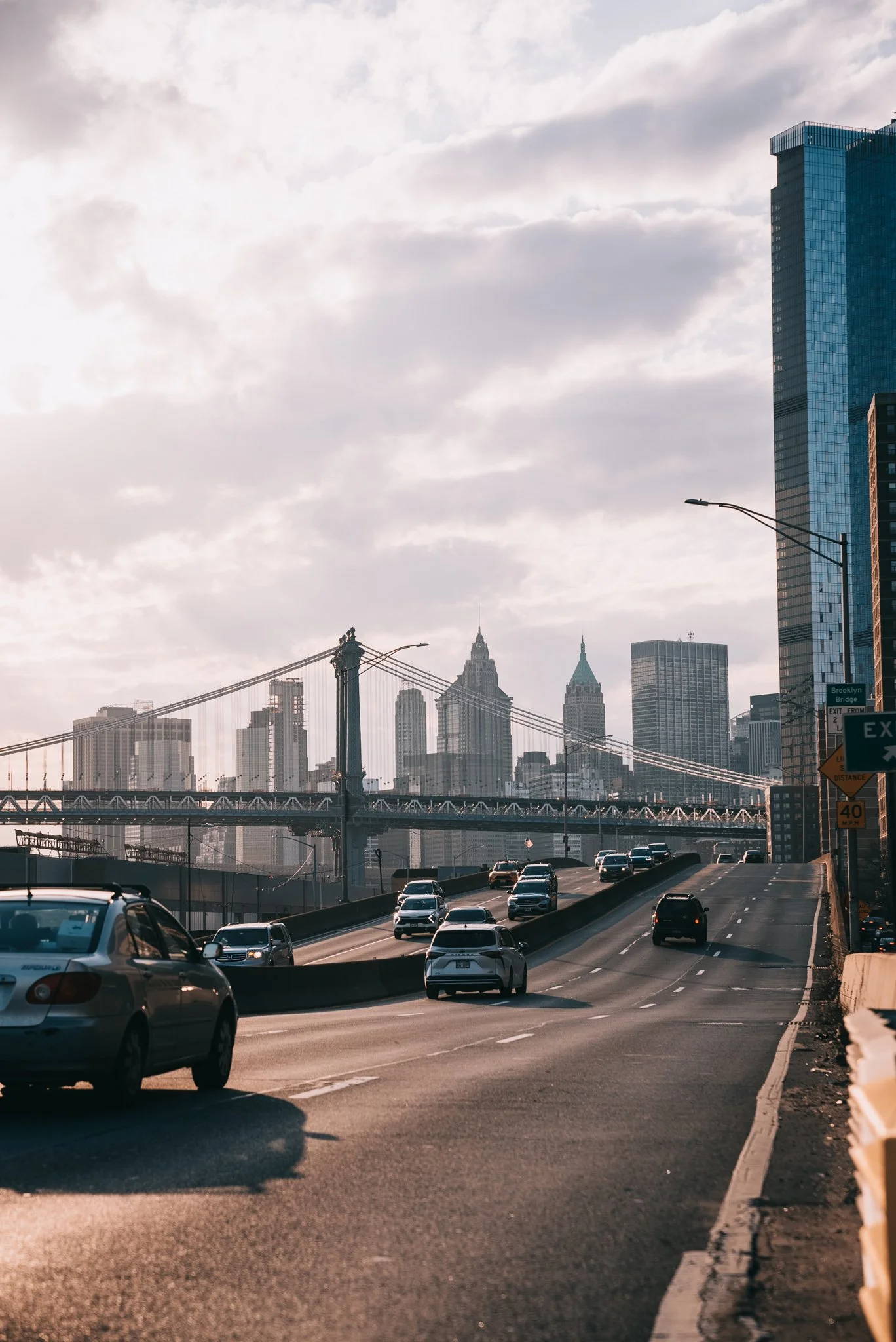New York street and bridge from the photo series