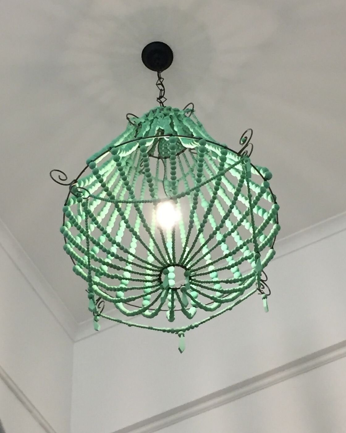 Green Beaded Chandelier - Inner Loop Electrical.jpg