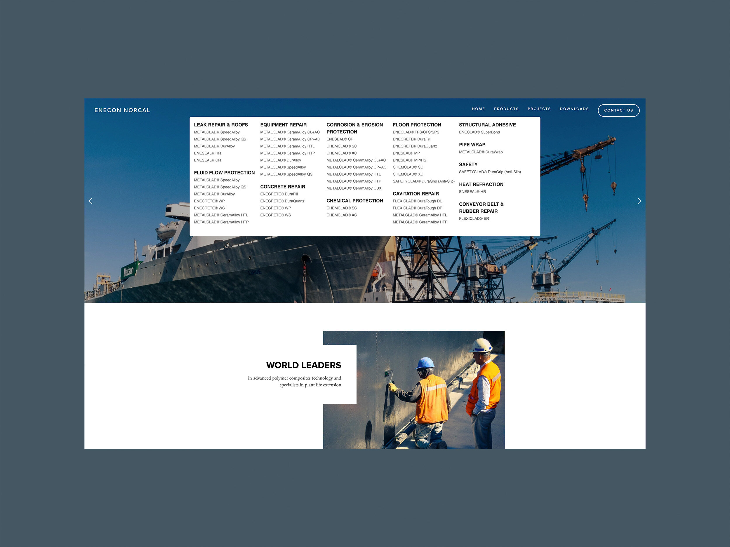 ENECON NorCal Website Mega Menu Design