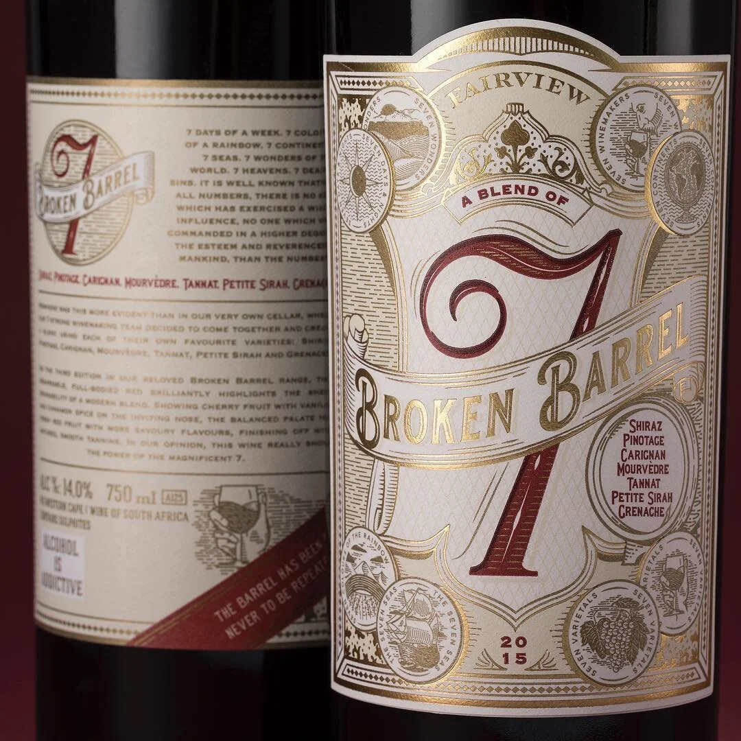 Broken Barrel Wine Label