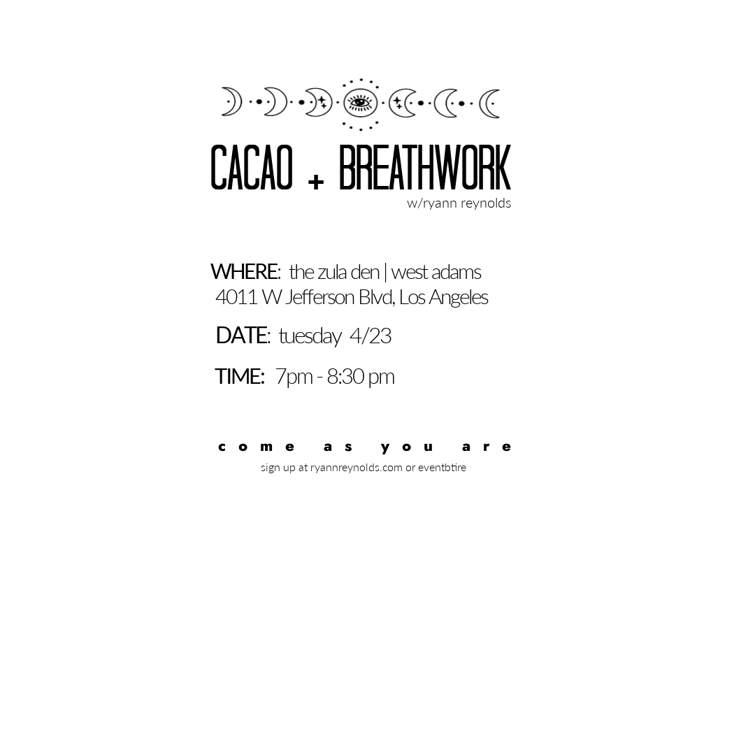 Full Moon Cacao + Breathwork 4/23/24
