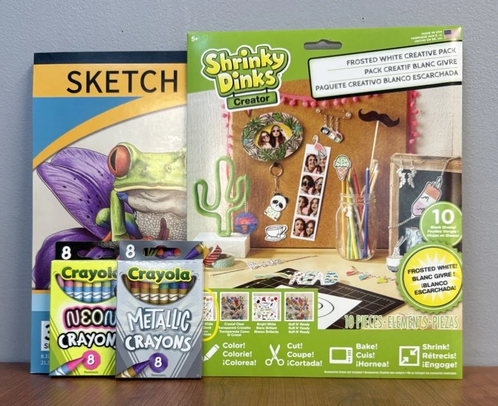Friends of the Library: Sketch pads and crayons