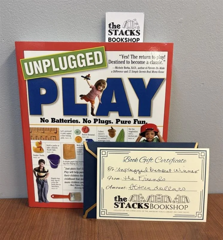 Stacks bookshop: $15 gift certificate and Unplugged PLAY book