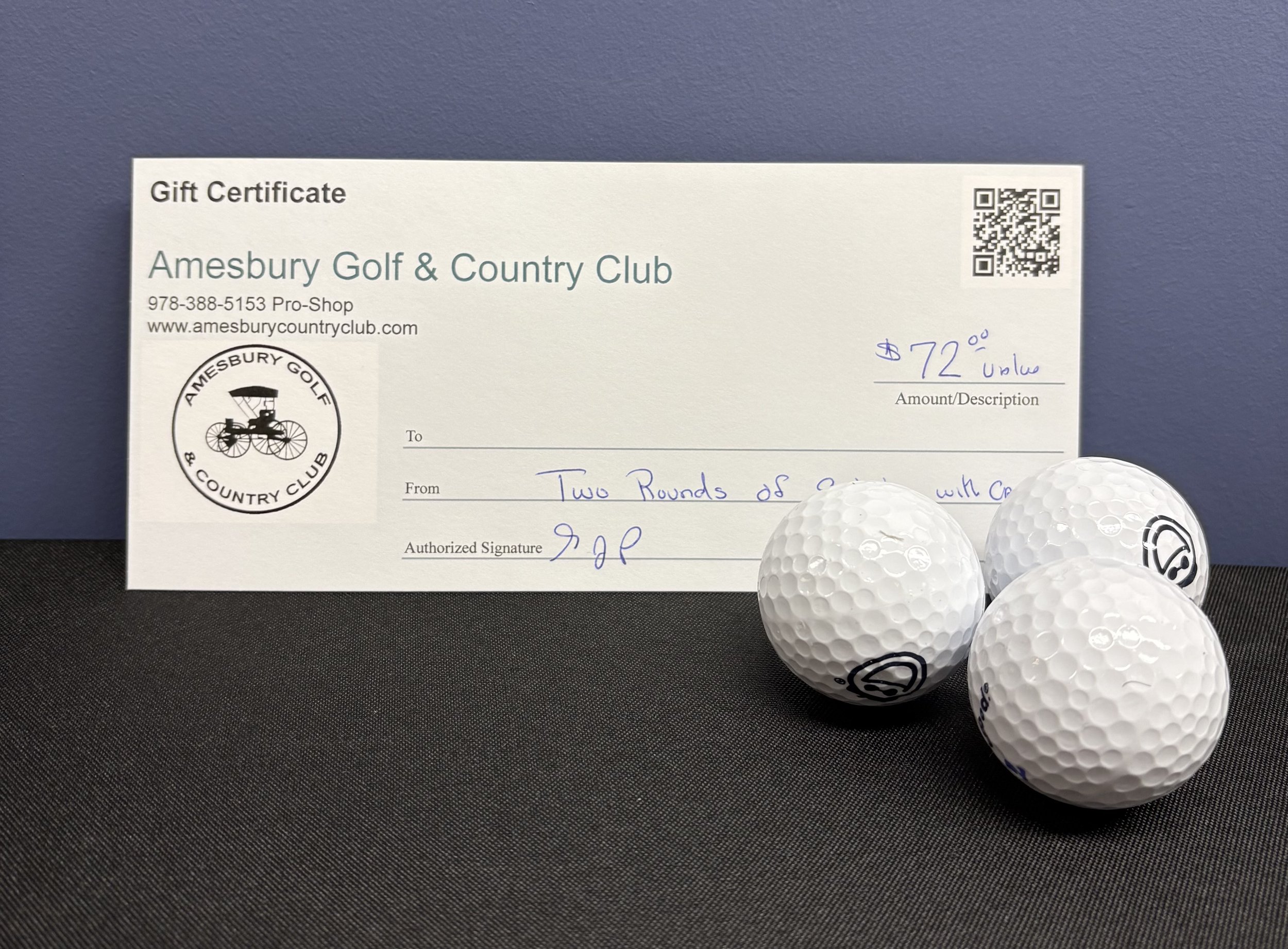 Two rounds of nine holes with cart