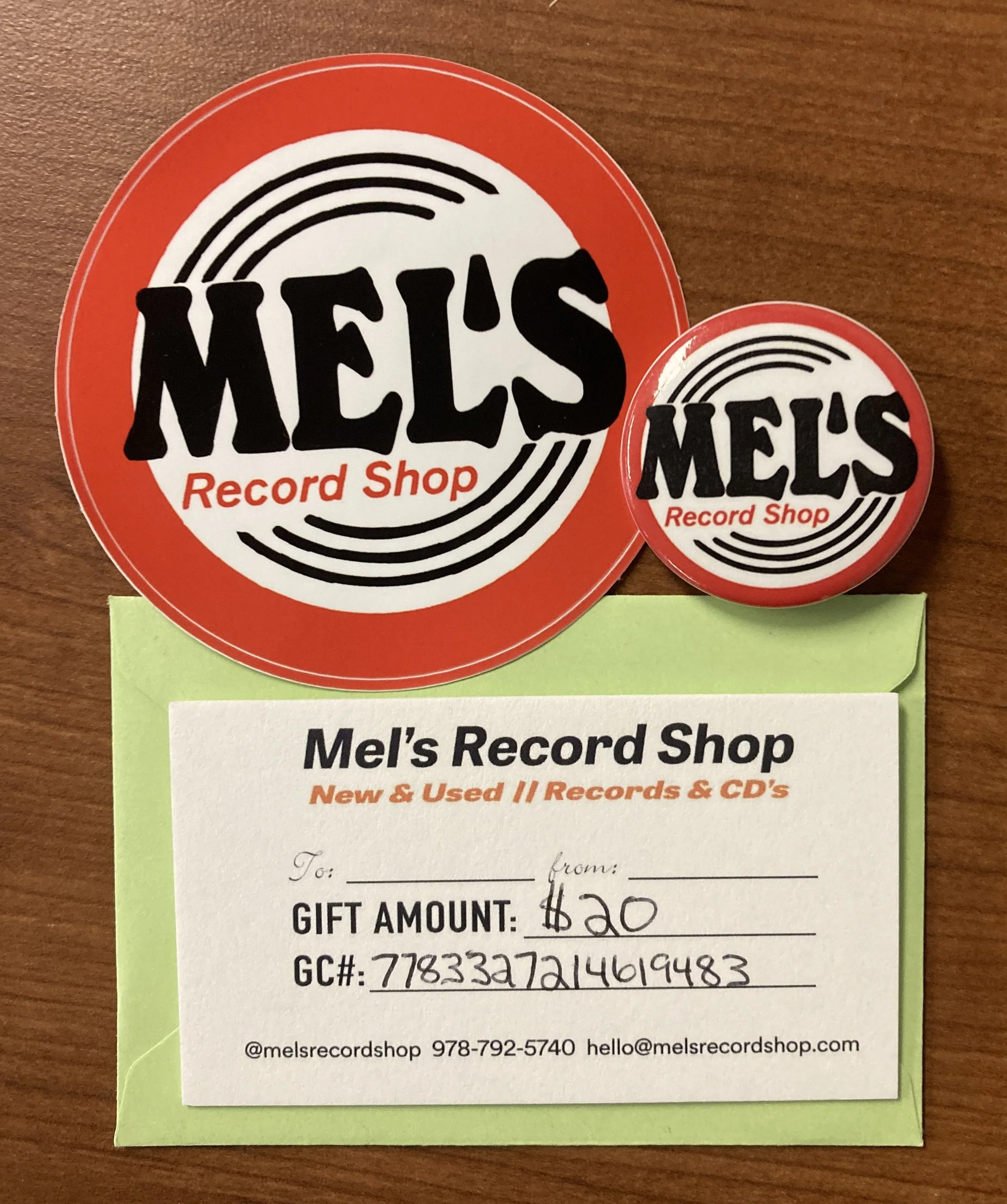 Mel's Record Shop  $20 GC