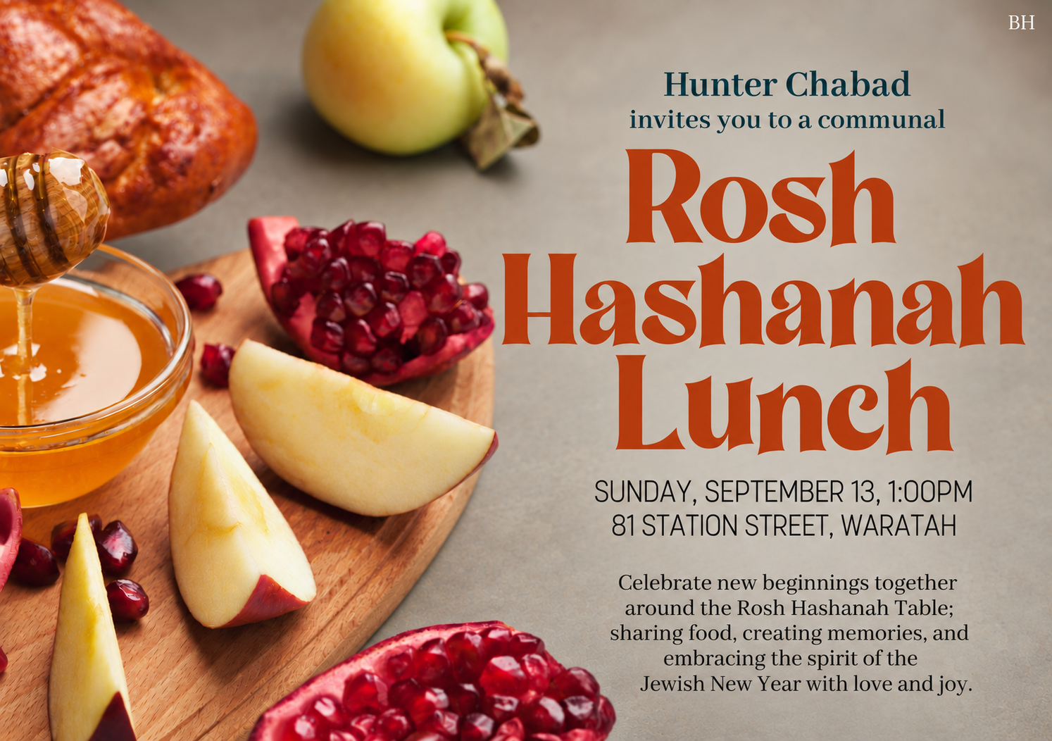 Rosh Hashanah 2nd Day Lunch and hear the Shofar