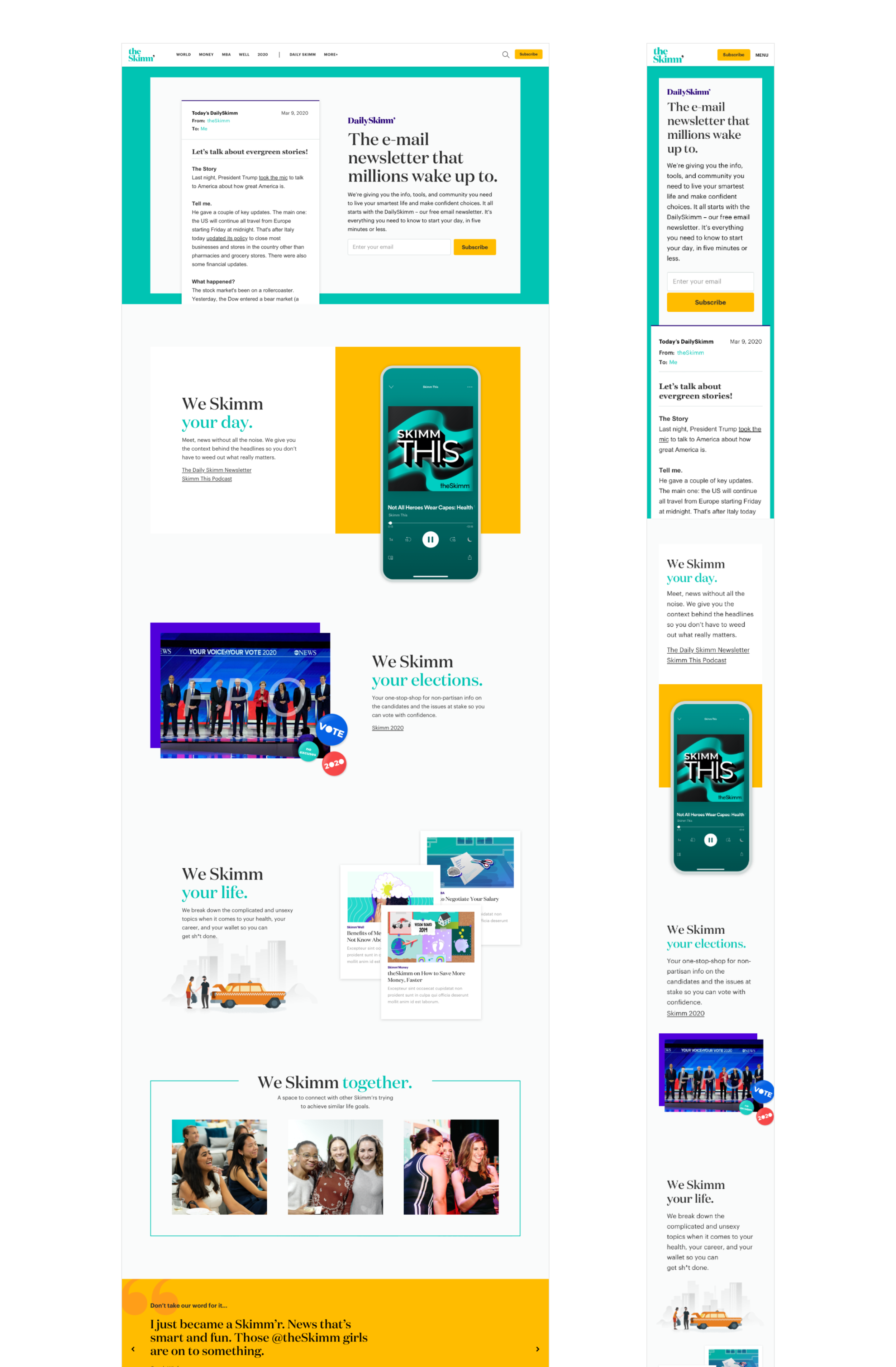 mocks of delivered designs