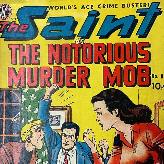 How about this beautiful pre-code #GoldenAgeComicBook from Avon Periodicals? The Saint #9 was published December 1950. High grade. Great candidate for a clean &amp; press (if you&rsquo;re into that).