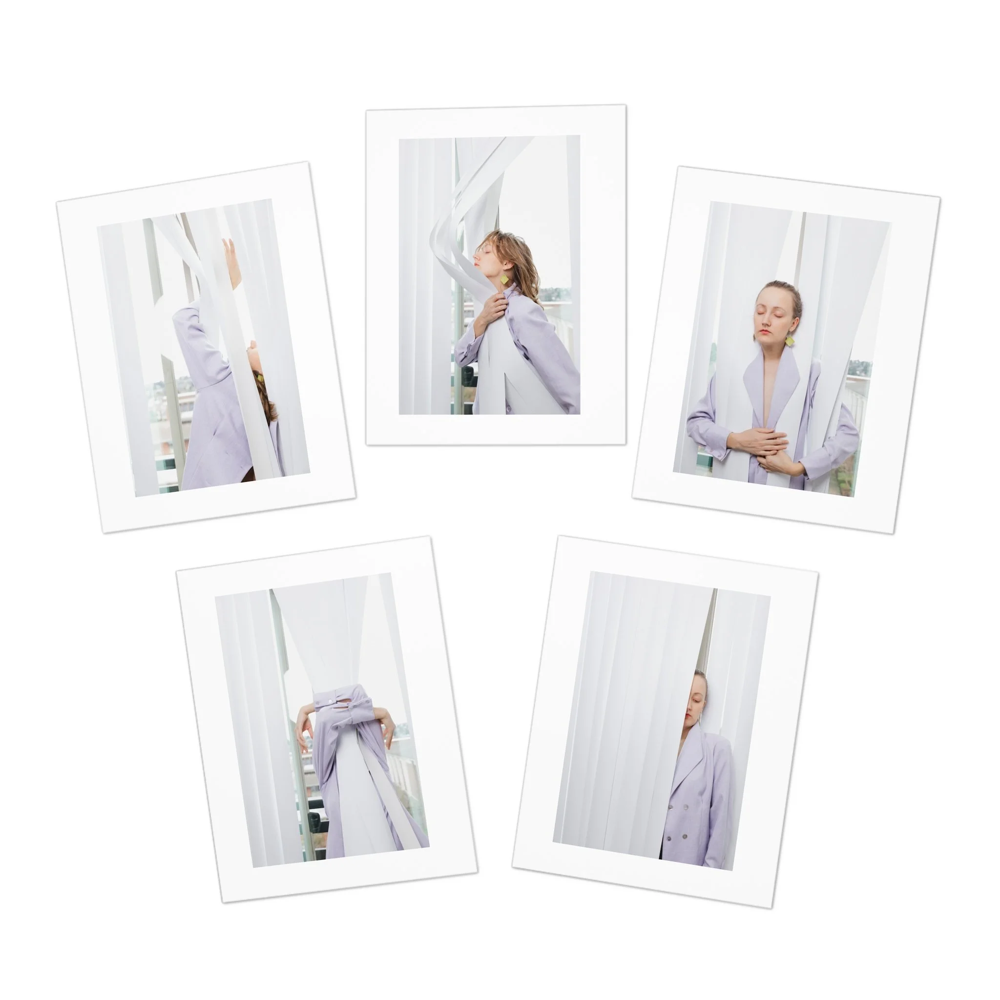 'Lilac Blinds' Multi-Design Greeting Cards (5-Pack)