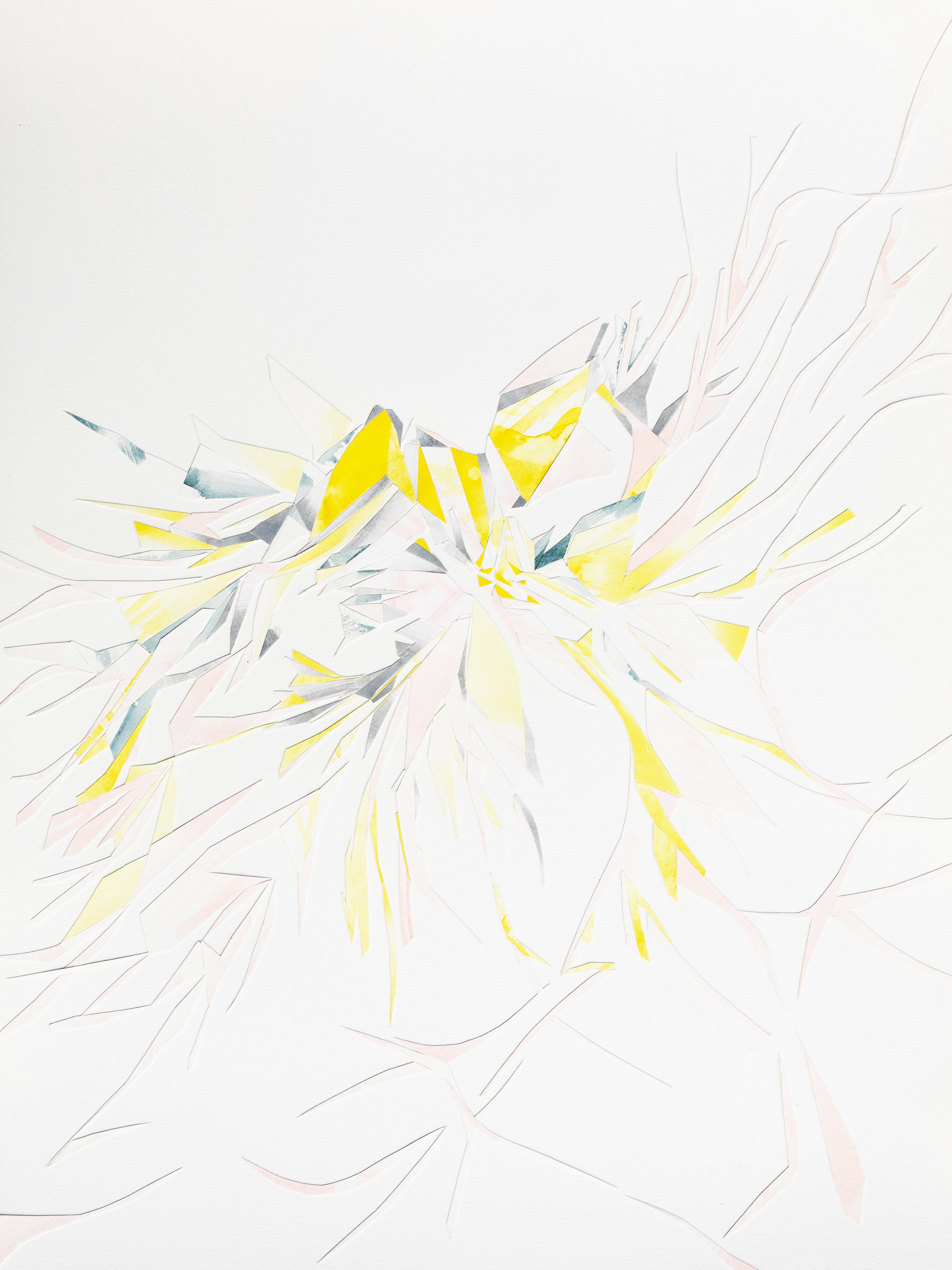 "Honeysuckle"  Watercolor Collage  18"x24"  (sold)