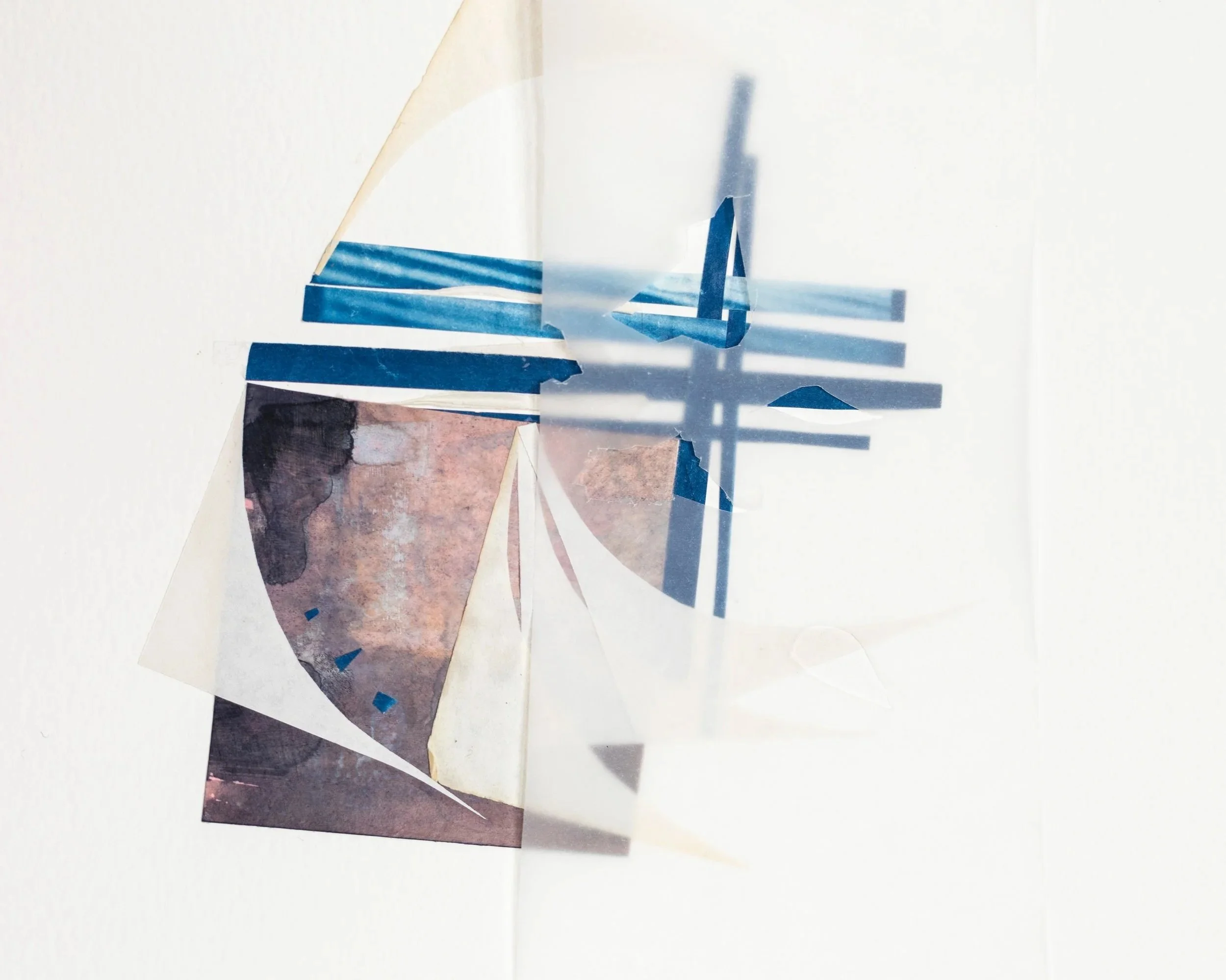 "Axis"  9"x9"  Mixed Media Collage