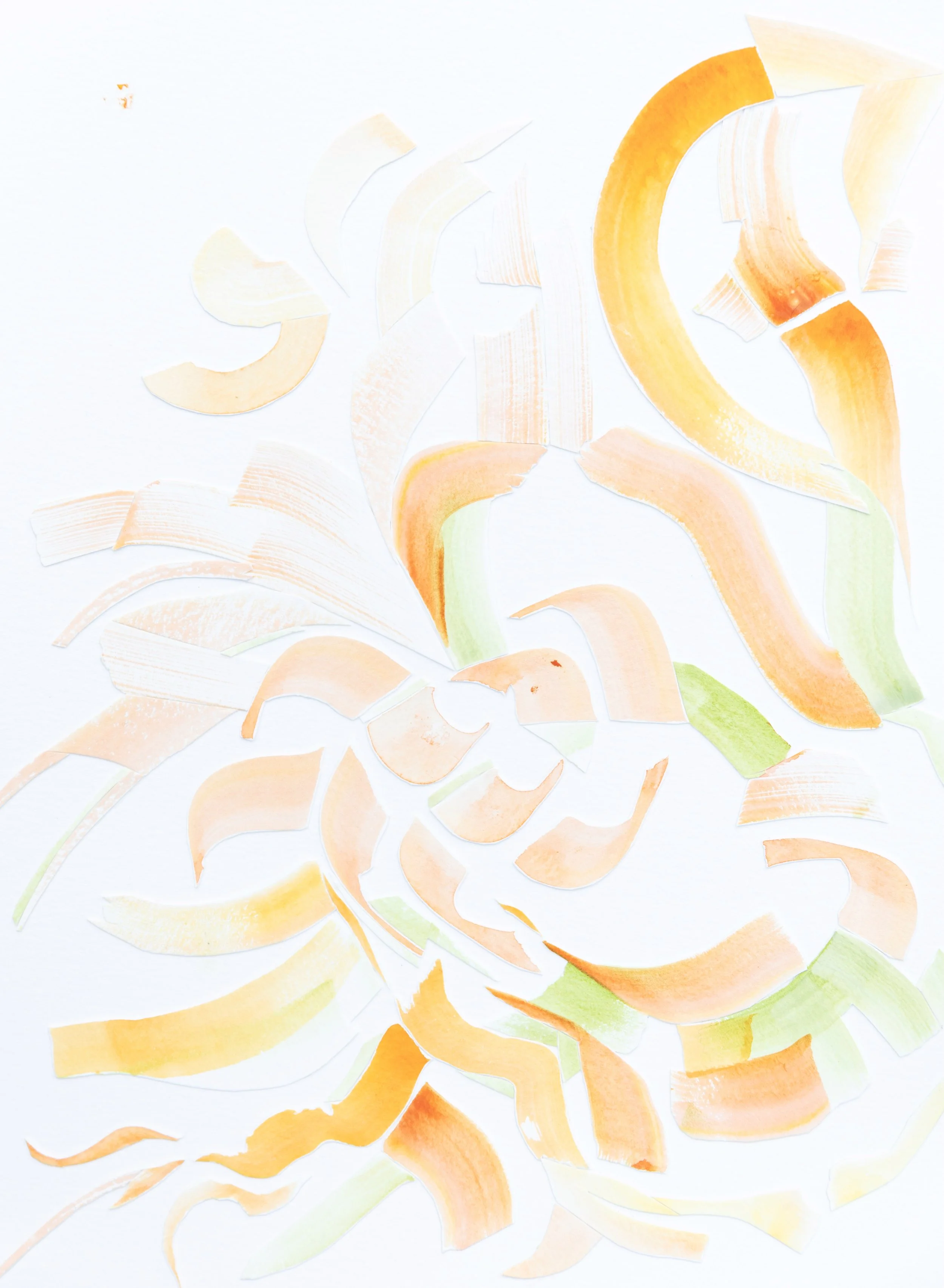 "Melon"  9"x12"  Watercolor Collage