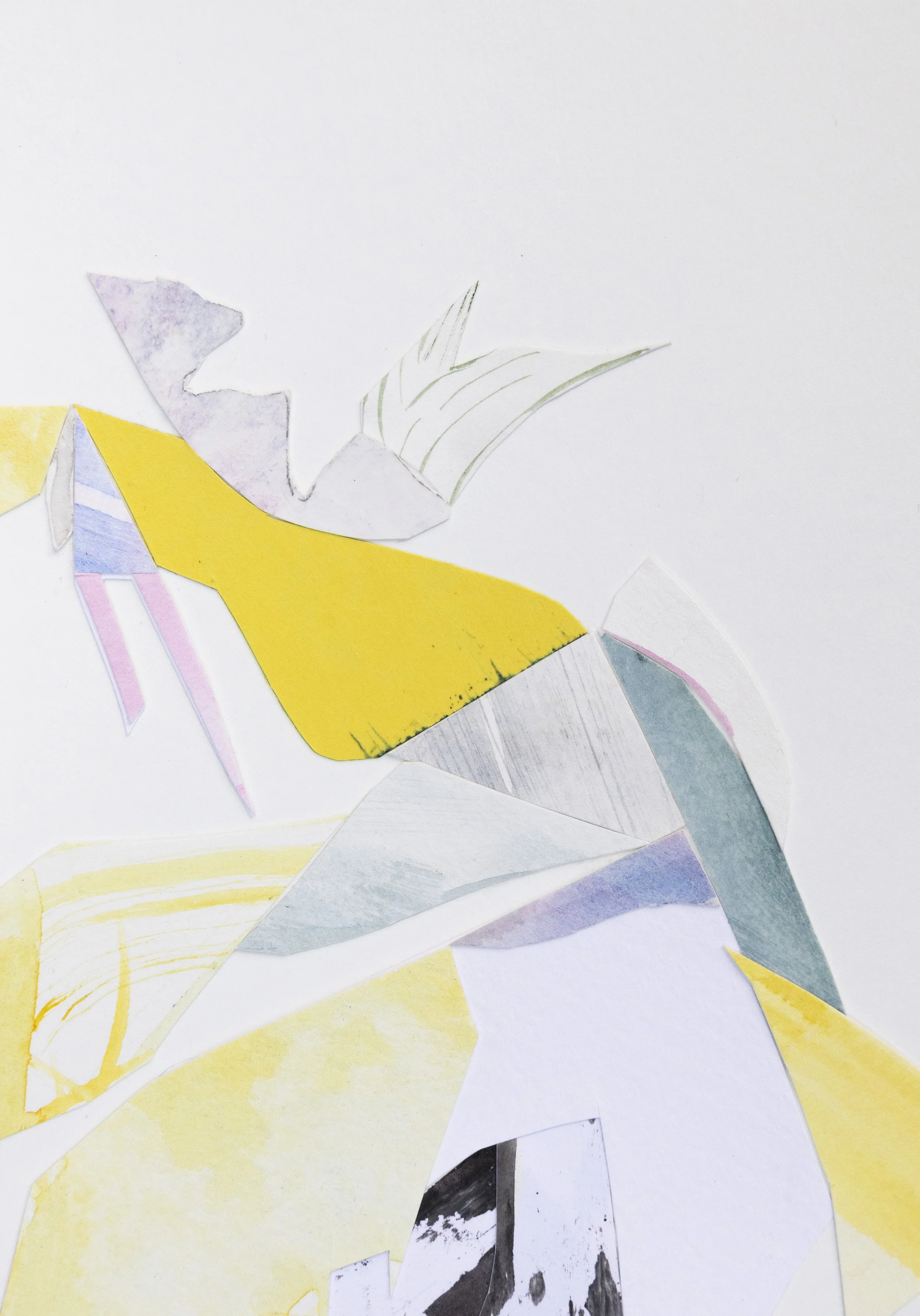 "Bumble"  5"x7"  Watercolor + Ink Collage